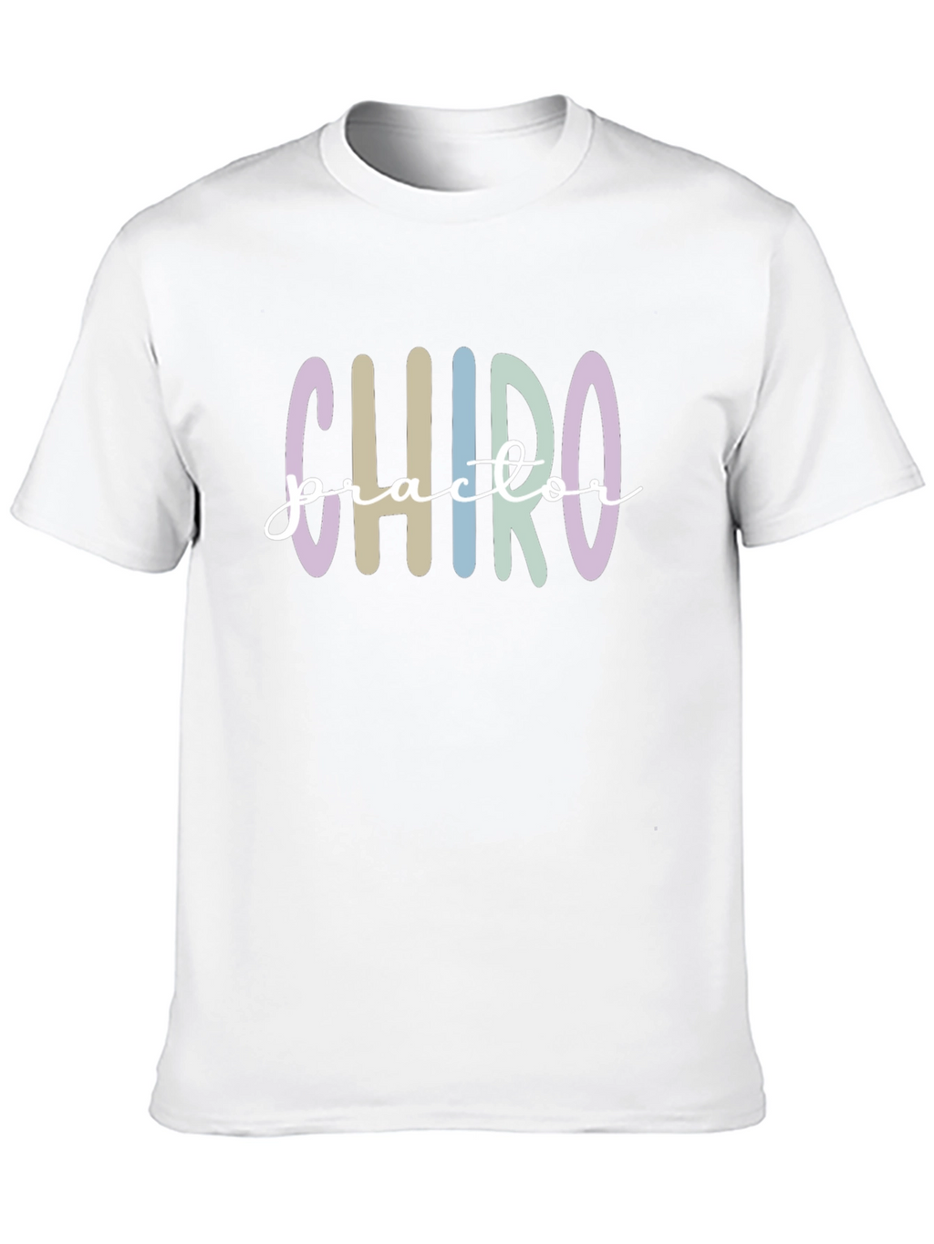 Chiropractor Striped Text Graphic Tee
