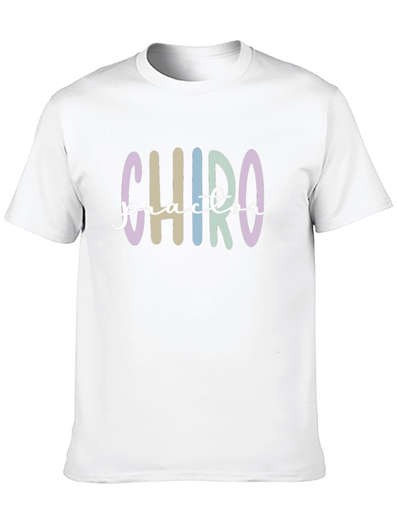 Chiropractor Striped Text Graphic Tee