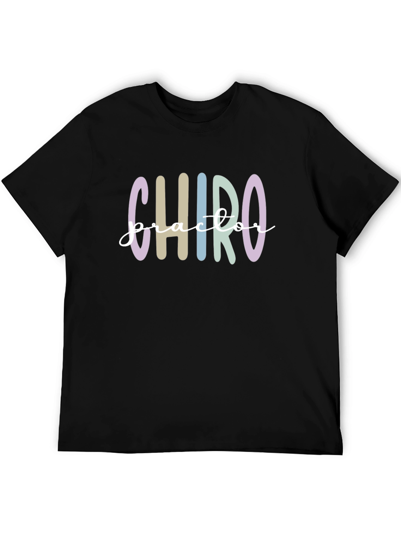 Chiropractor Striped Text Graphic Tee