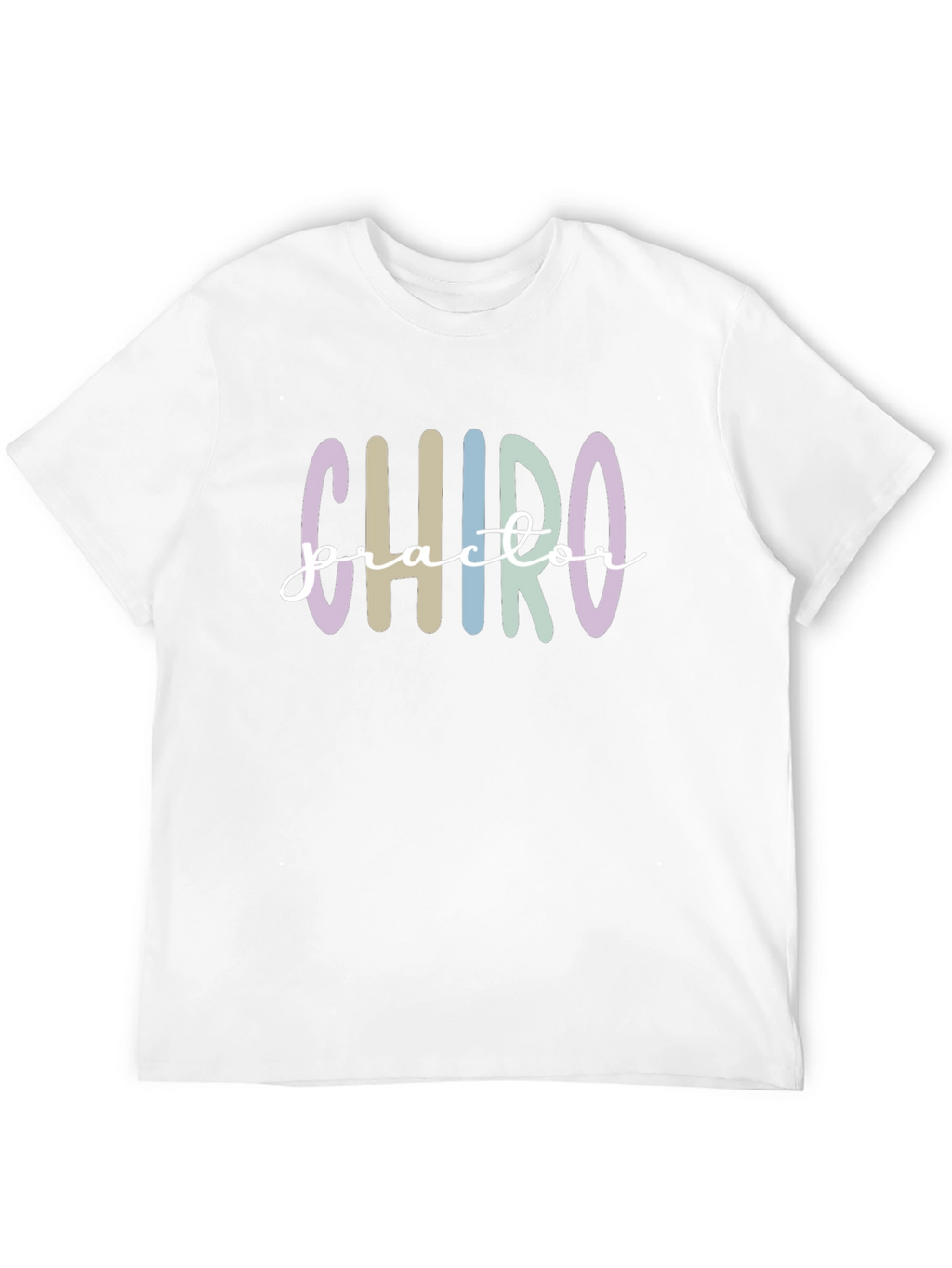 Chiropractor Striped Text Graphic Tee