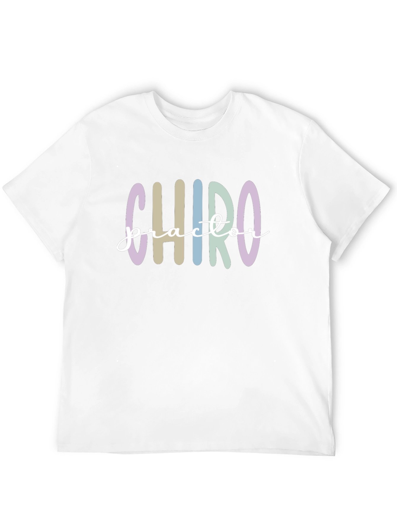 Chiropractor Striped Text Graphic Tee