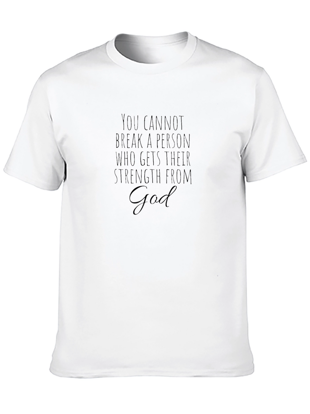 Strength From God Black T-Shirt