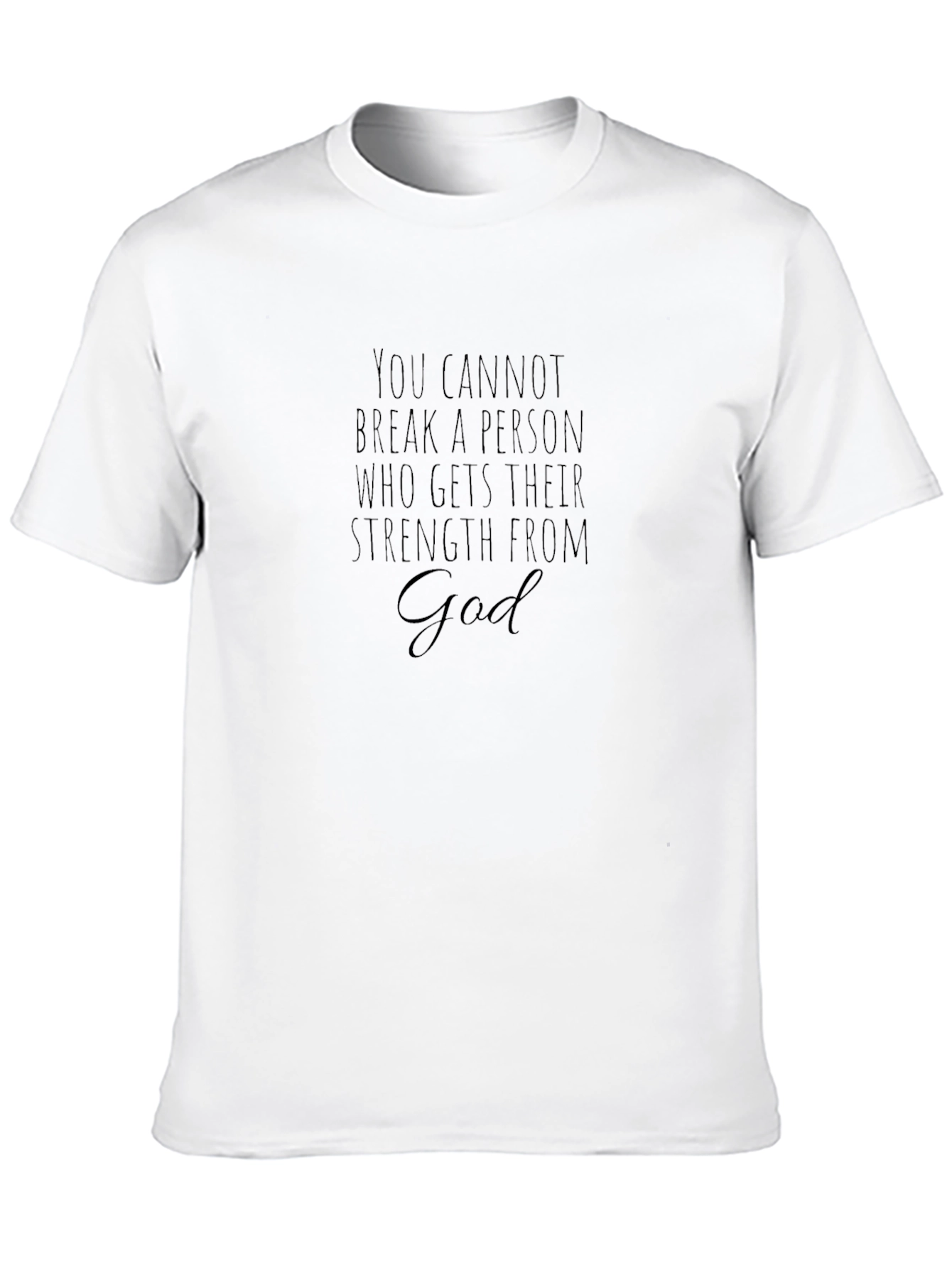 Strength From God Black T-Shirt