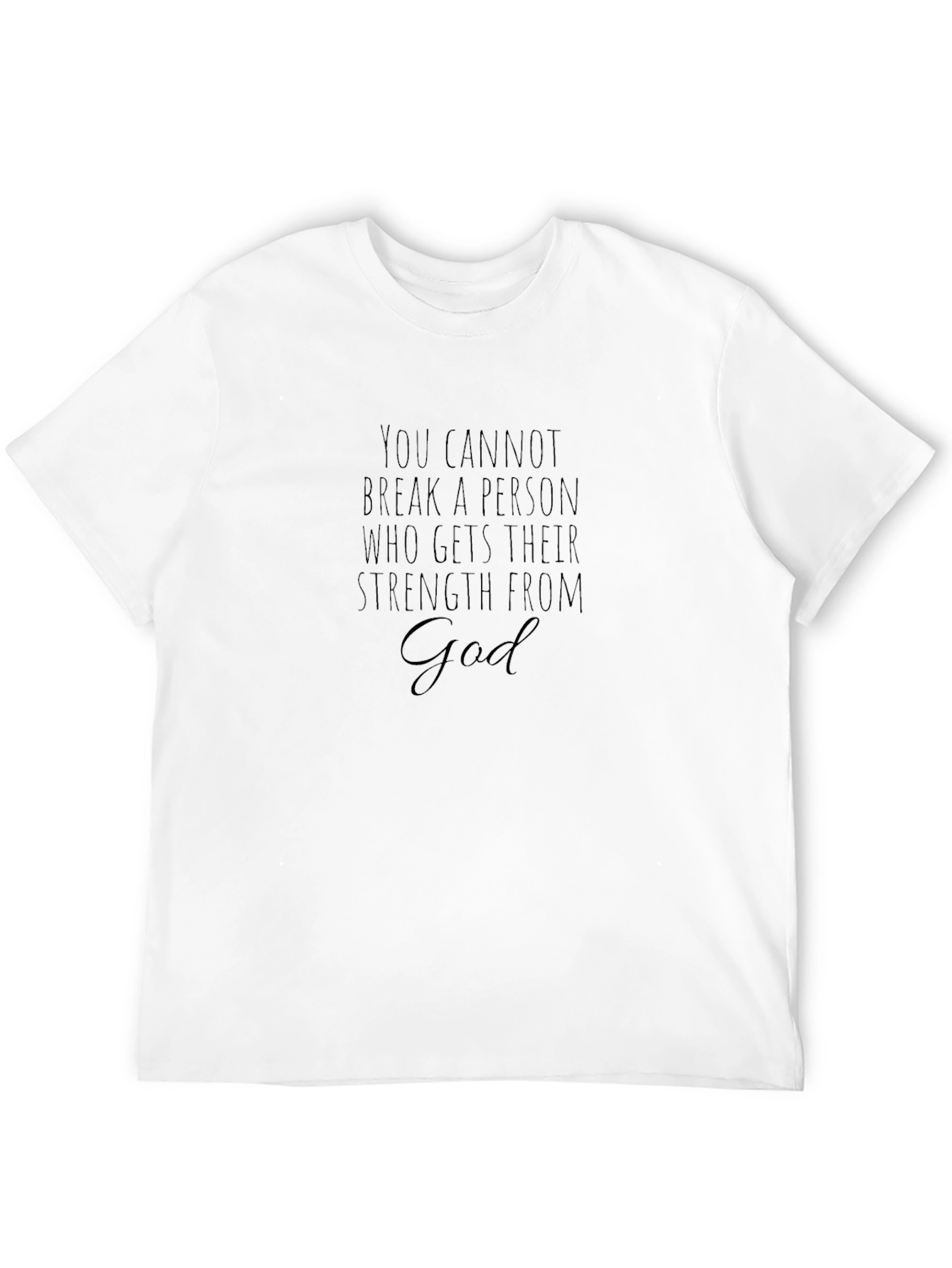Strength From God Black T-Shirt
