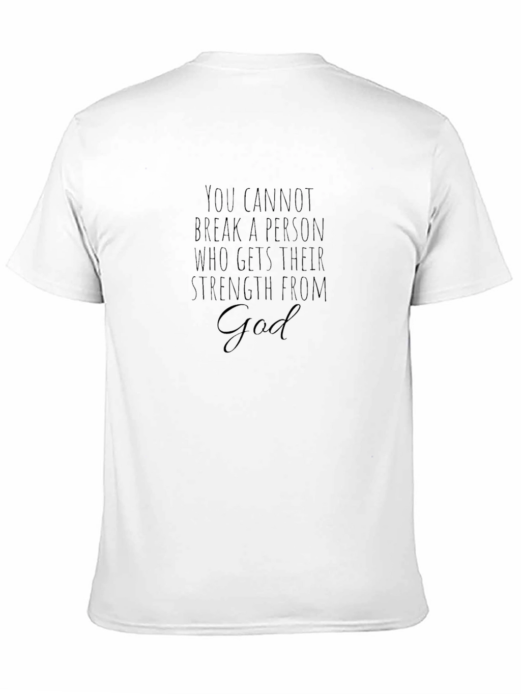 Strength From God Black T-Shirt