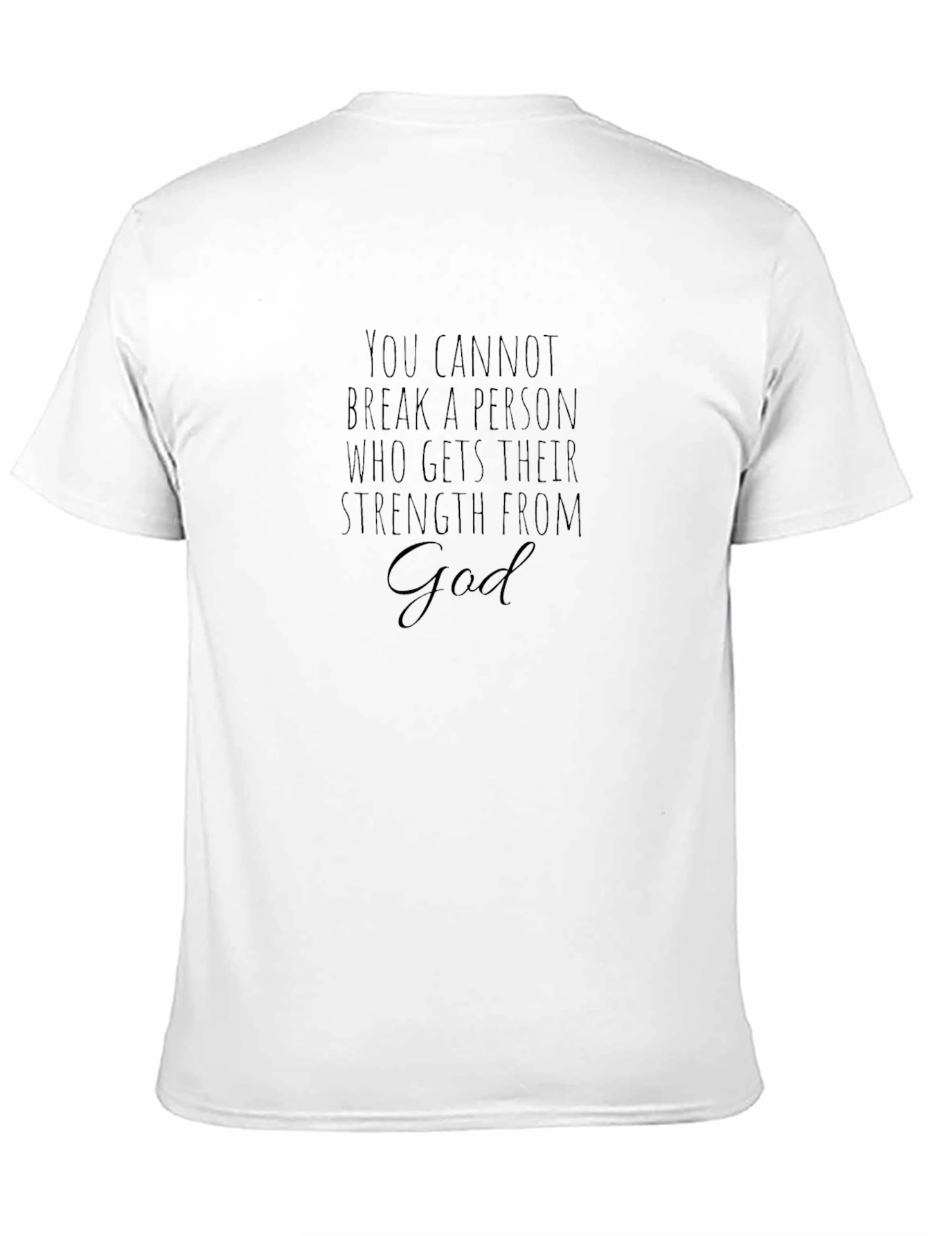 Strength From God Black T-Shirt