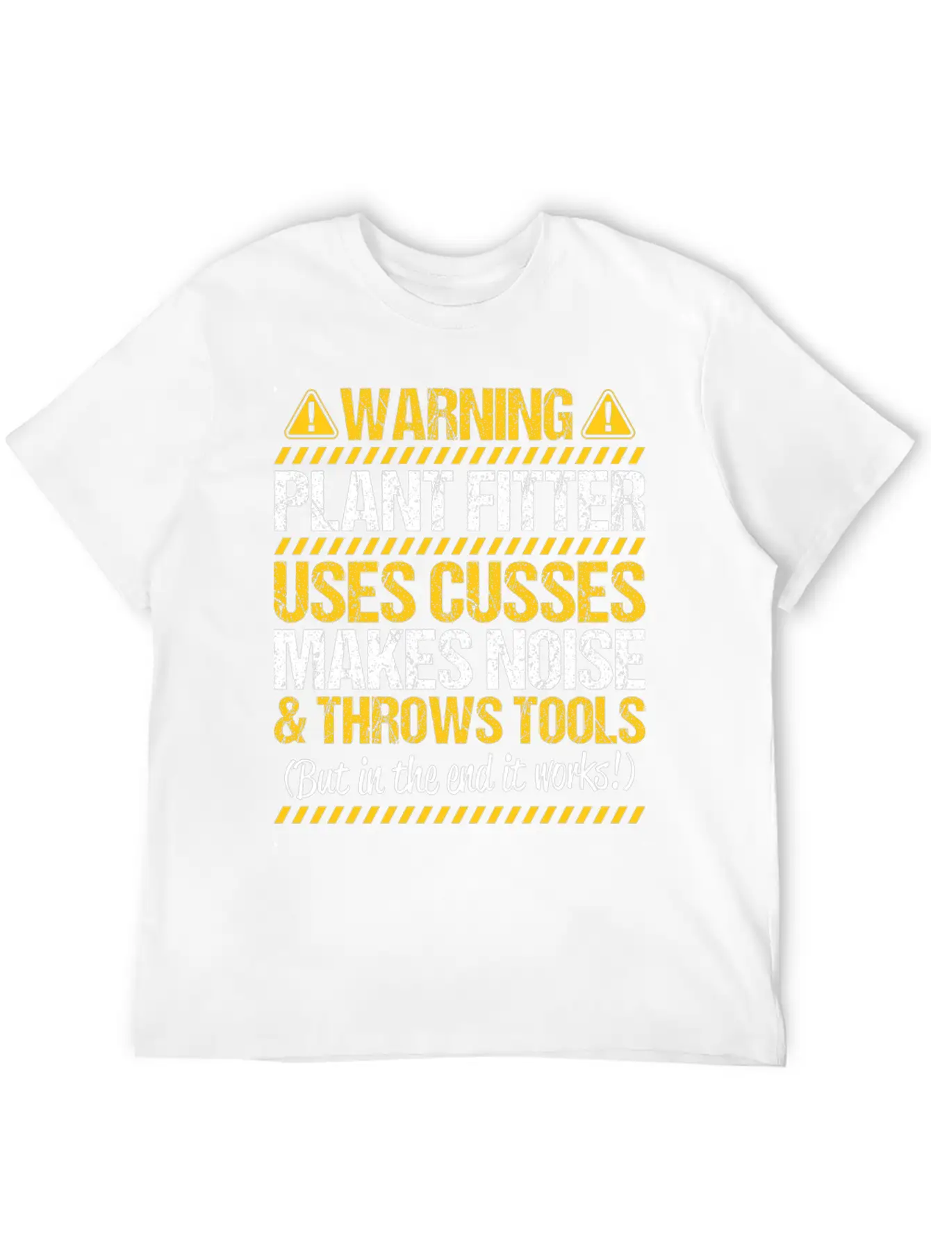 Plant Fitter Plant Mechanic Gift Present Warning Basic Graphic T-Shirt – Daily Comfort In Soft Cotton