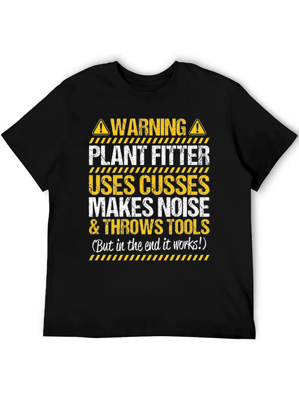 Plant Fitter Plant Mechanic Gift Present Warning Basic Graphic T-Shirt – Daily Comfort In Soft Cotton