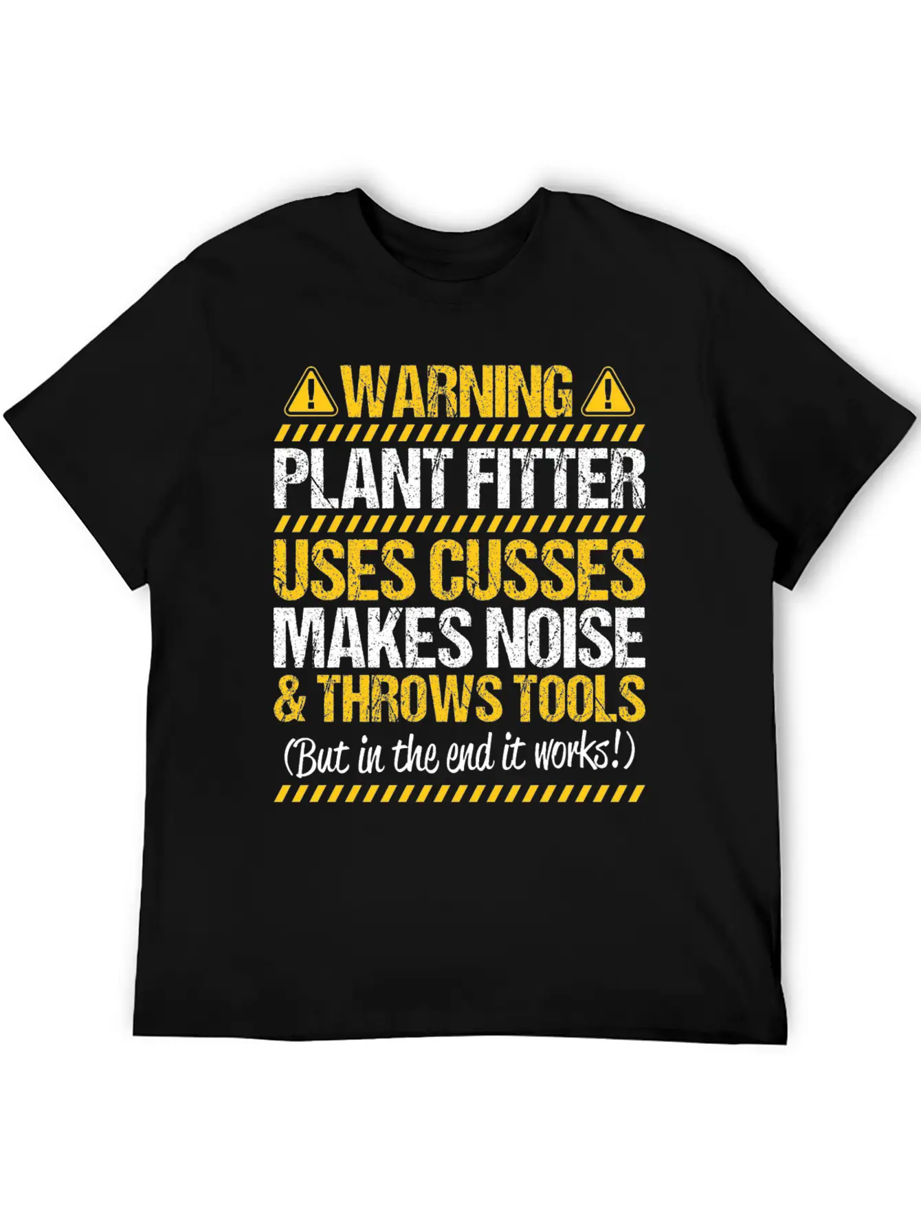 Plant Fitter Plant Mechanic Gift Present Warning Basic Graphic T-Shirt – Daily Comfort In Soft Cotton