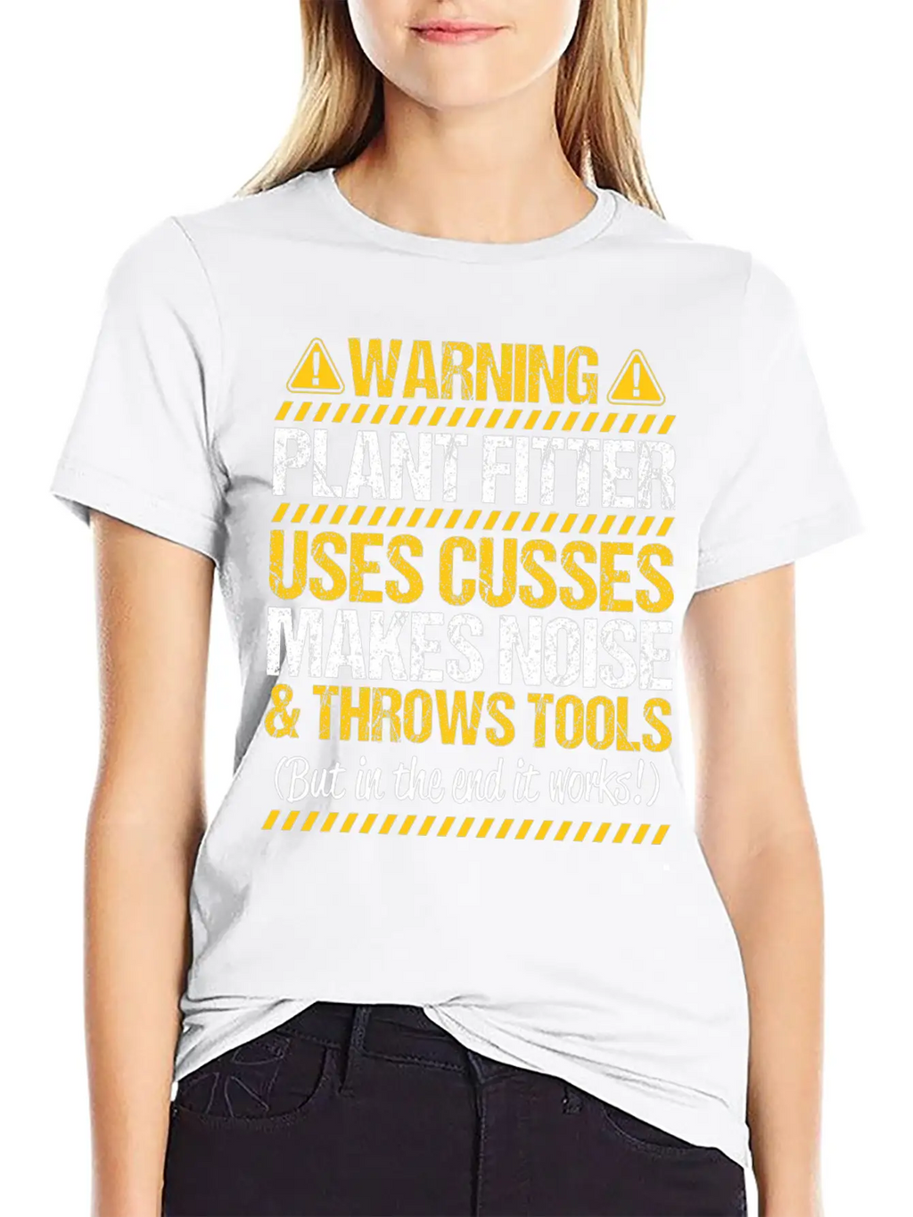 Plant Fitter Plant Mechanic Gift Present Warning Basic Graphic T-Shirt – Daily Comfort In Soft Cotton