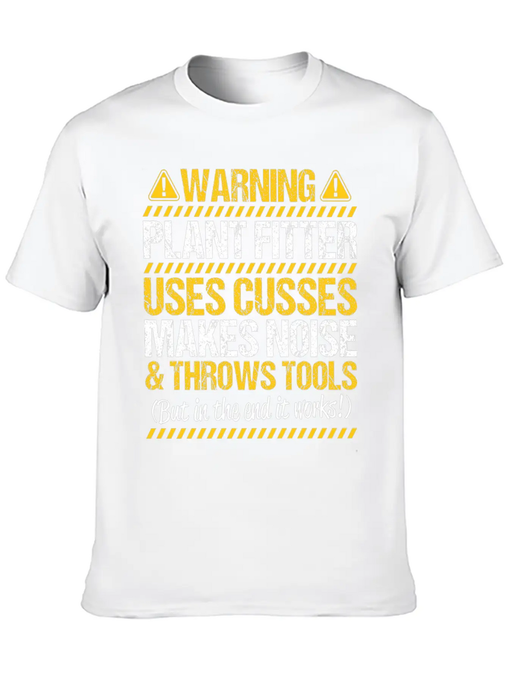 Plant Fitter Plant Mechanic Gift Present Warning Basic Graphic T-Shirt – Daily Comfort In Soft Cotton