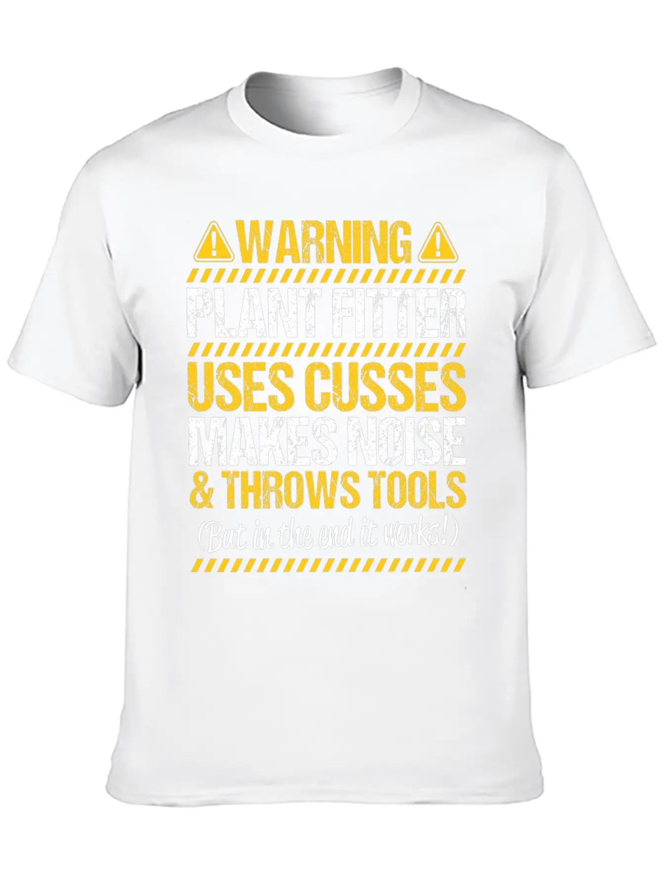 Plant Fitter Plant Mechanic Gift Present Warning Basic Graphic T-Shirt – Daily Comfort In Soft Cotton