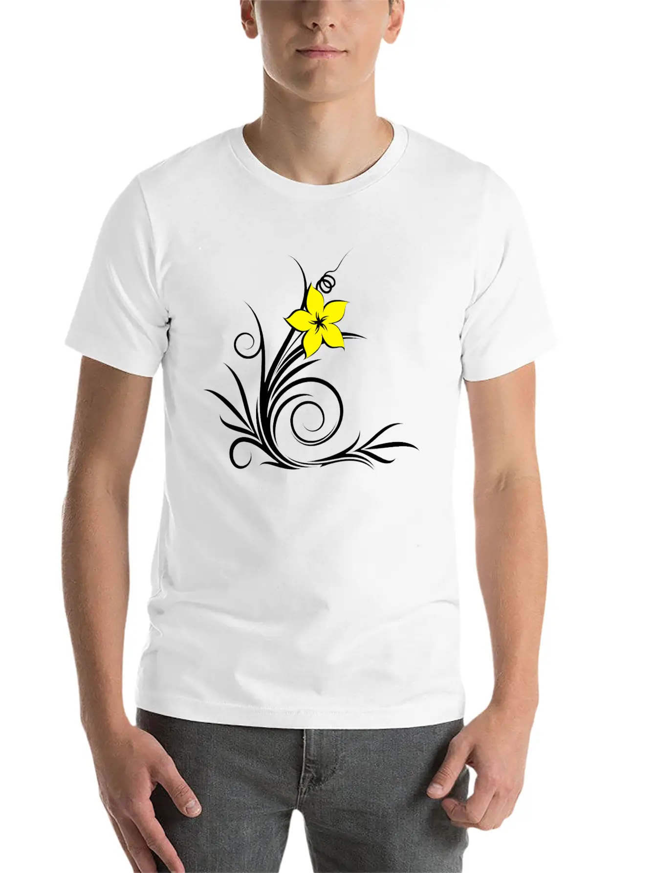 Plant Leaf Relaxed Everyday Tee – Lightweight And Durable Cotton