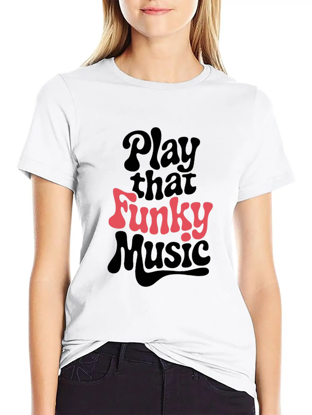 Play That Funky Music – Groovy Typography Breathable Graphic T-Shirt – Perfect For Casual Days