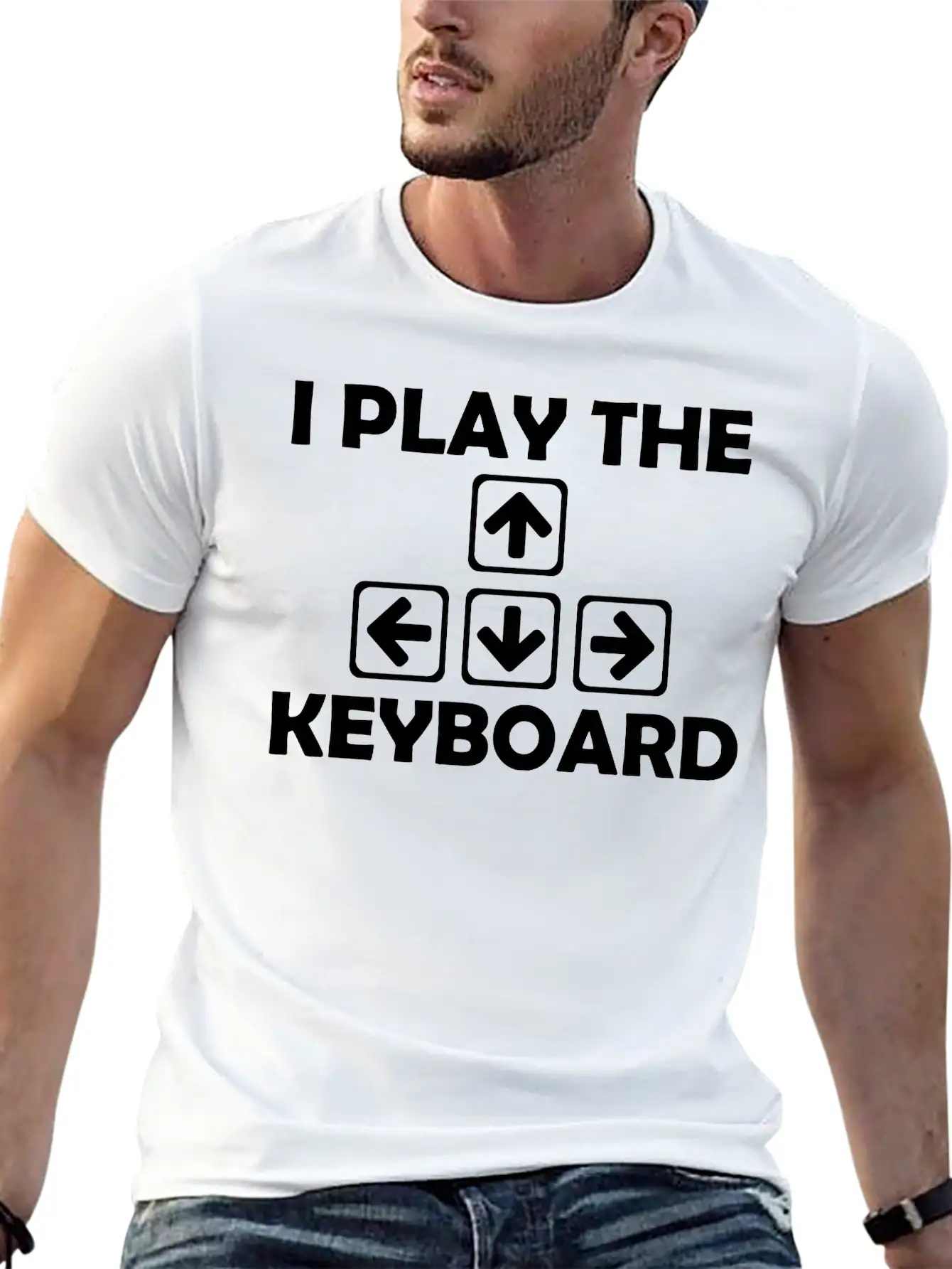 Play The Keyboard Breathable Soft Cotton T-Shirt – Timeless Casual Look