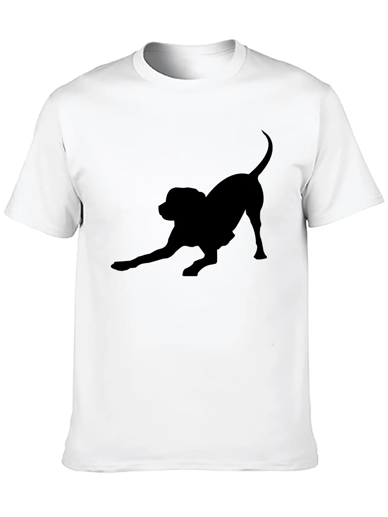 Playful Dog Basic Graphic T-Shirt – Daily Comfort In Soft Cotton