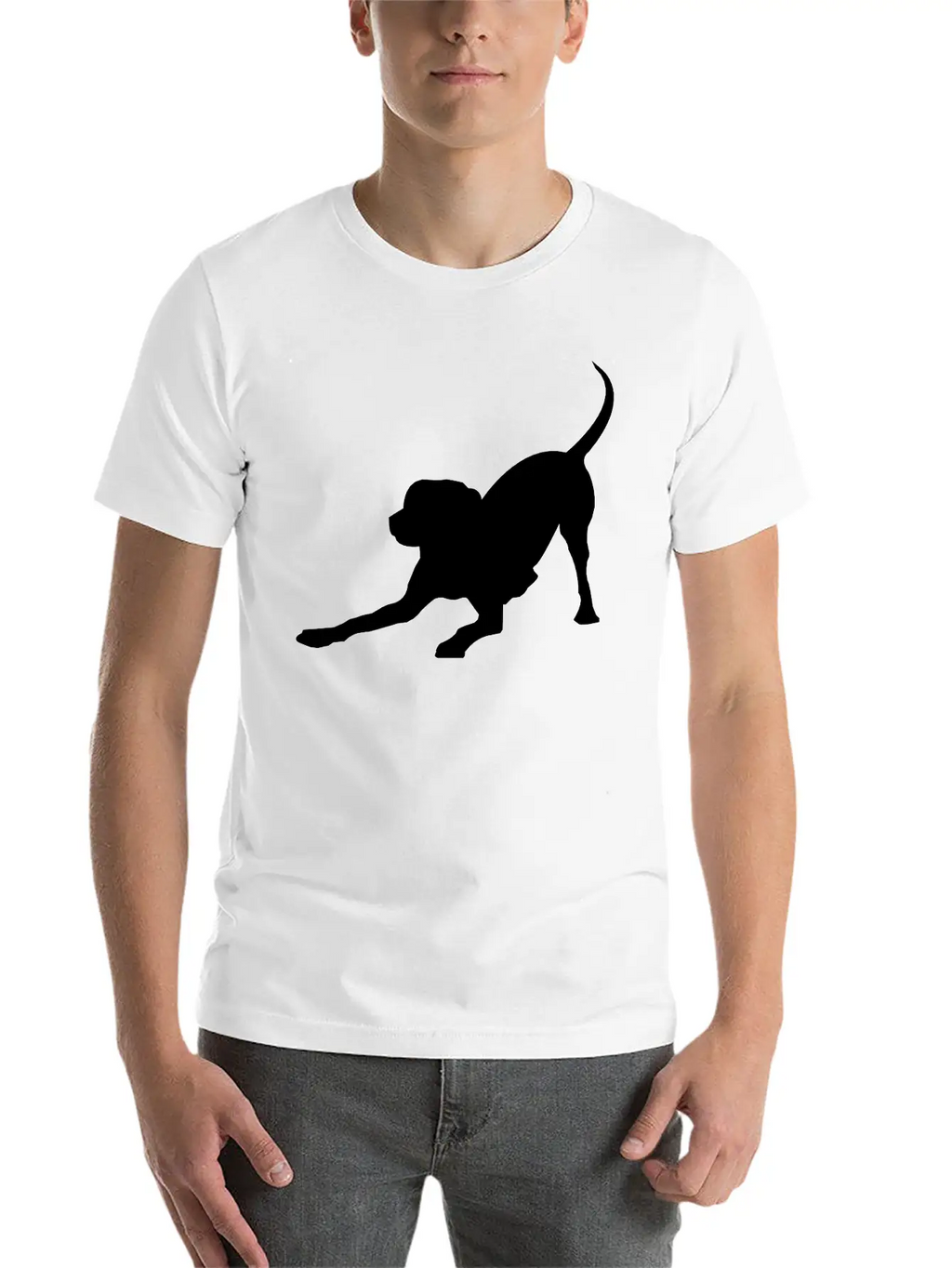 Playful Dog Basic Graphic T-Shirt – Daily Comfort In Soft Cotton