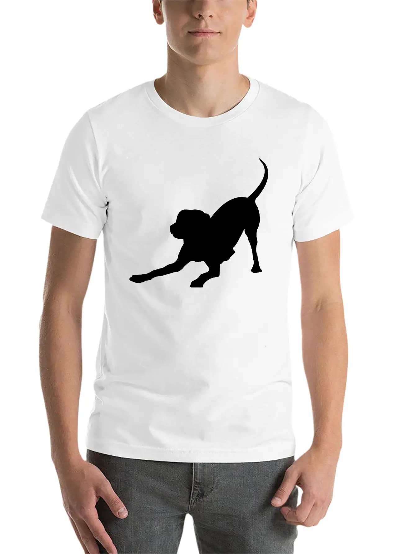 Playful Dog Basic Graphic T-Shirt – Daily Comfort In Soft Cotton