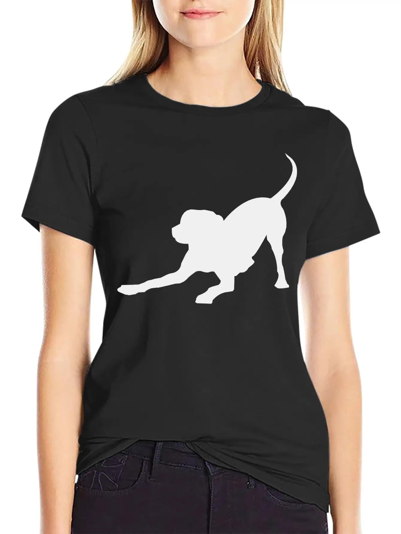 Playful Dog Basic Graphic T-Shirt – Daily Comfort In Soft Cotton