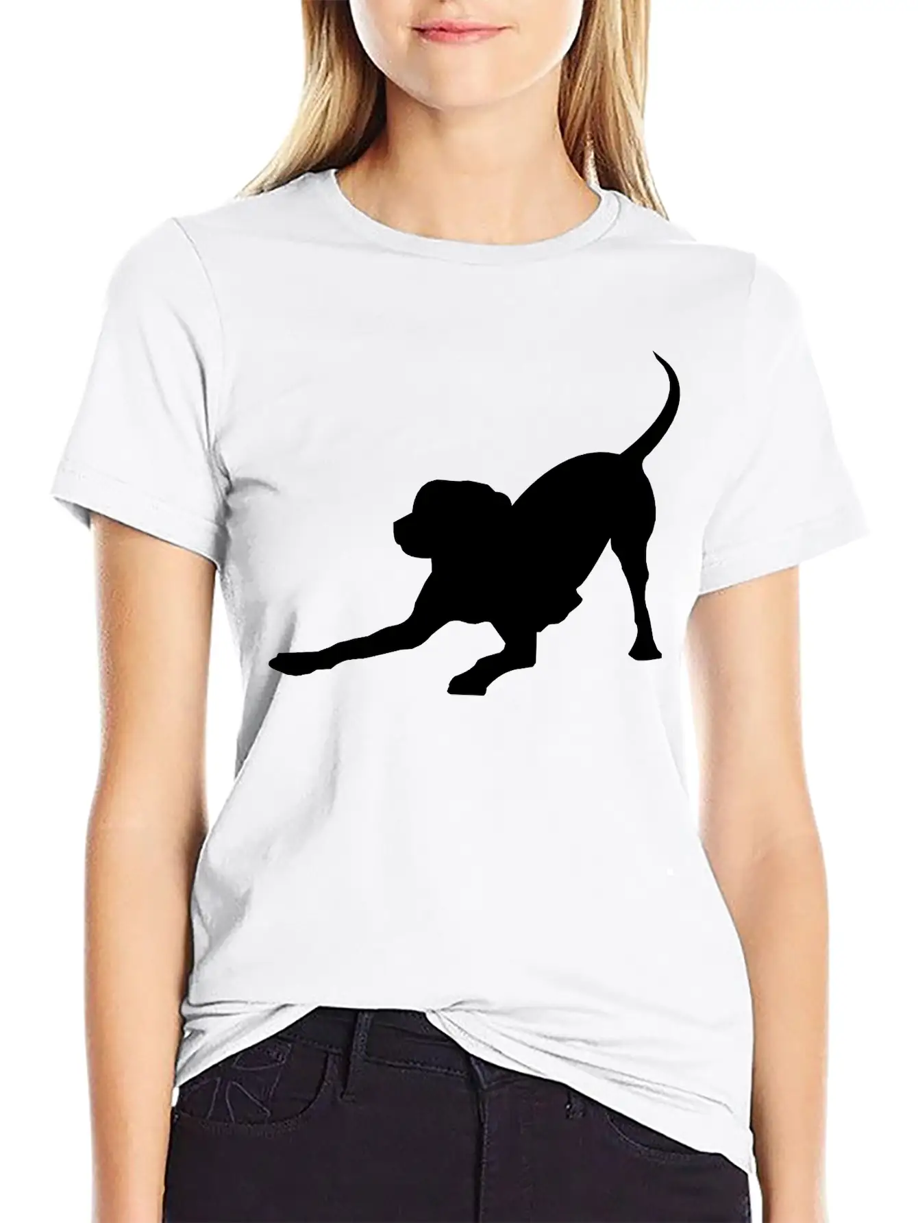 Playful Dog Basic Graphic T-Shirt – Daily Comfort In Soft Cotton