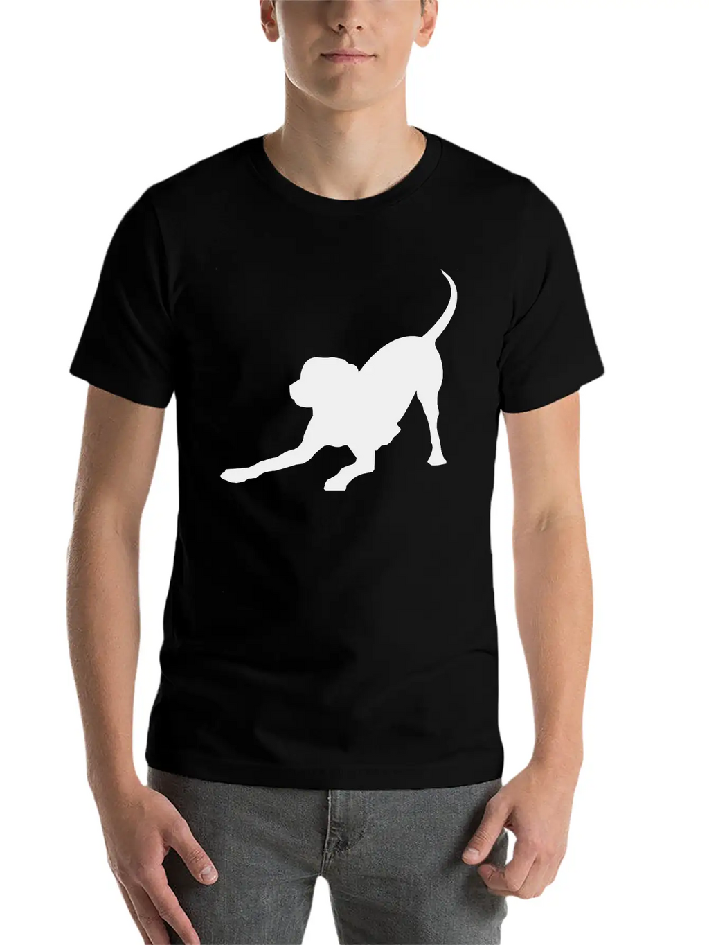 Playful Dog Basic Graphic T-Shirt – Daily Comfort In Soft Cotton