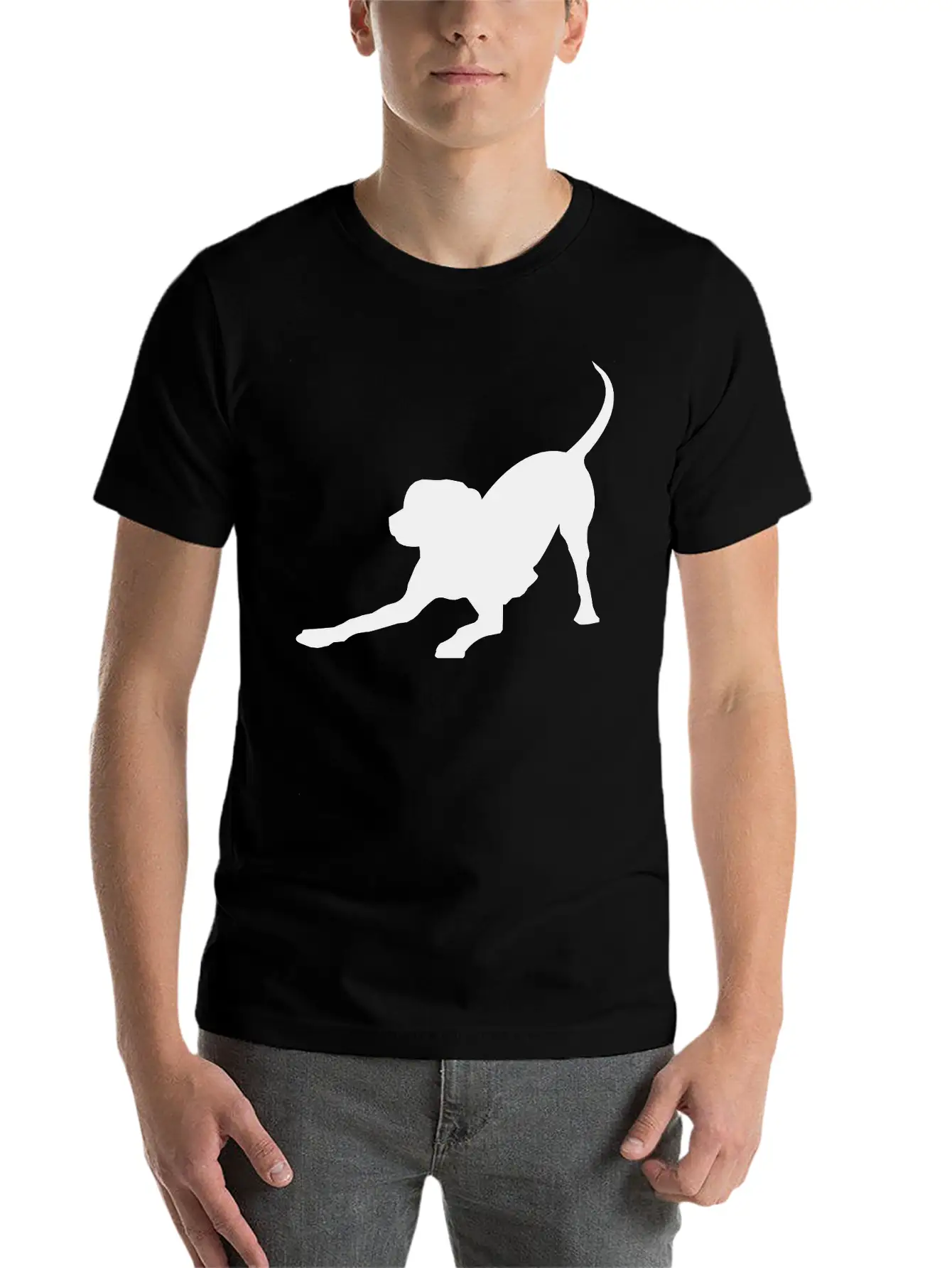 Playful Dog Basic Graphic T-Shirt – Daily Comfort In Soft Cotton
