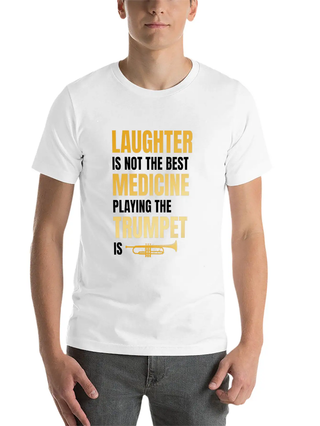 Playing The Trumpet Is The Best Medicine Breathable Soft Cotton T-Shirt – Timeless Casual Look