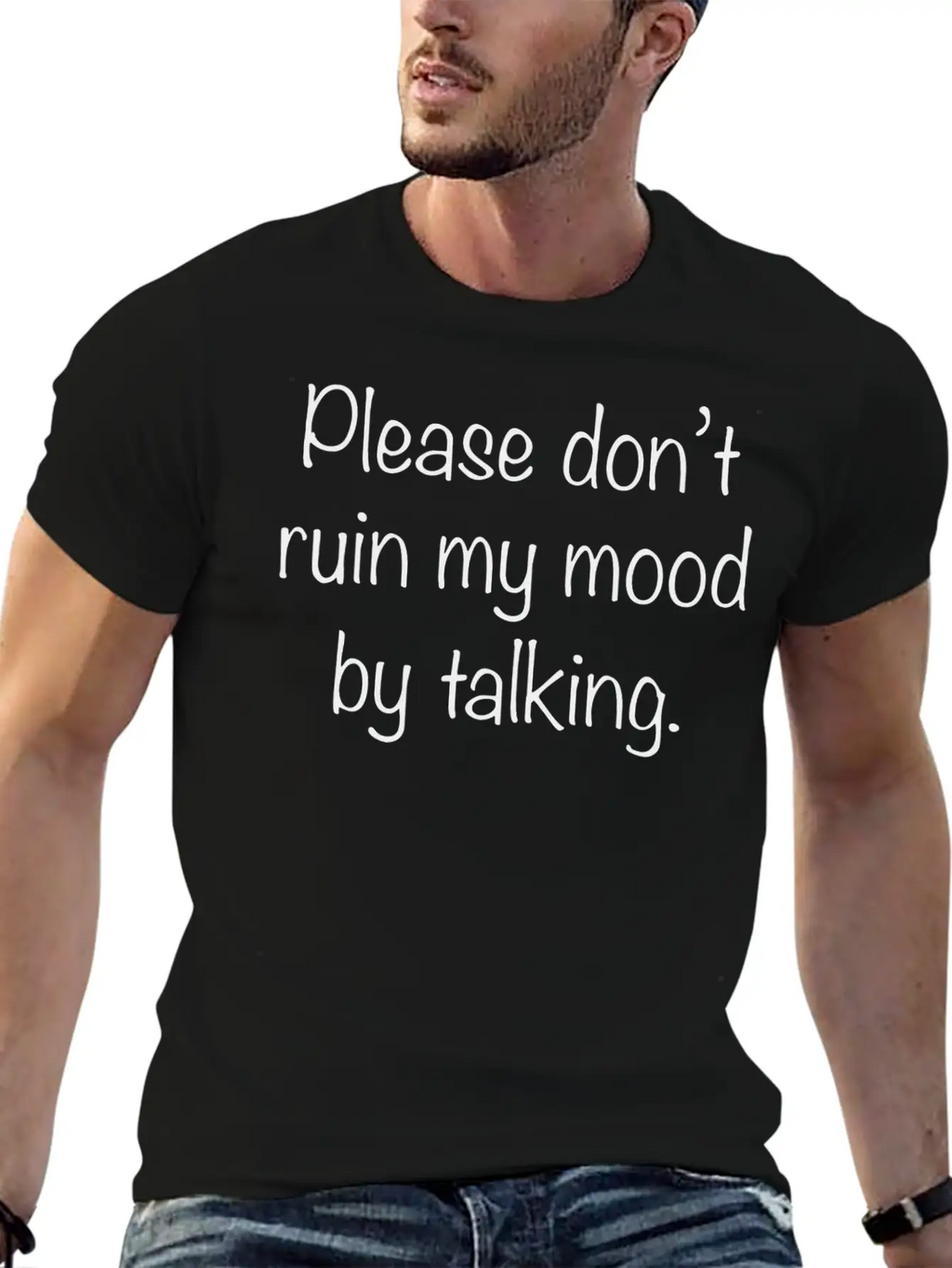 Please Don't Ruin My Mood Timeless Short Sleeve Tee – Comfy And Minimalist Design
