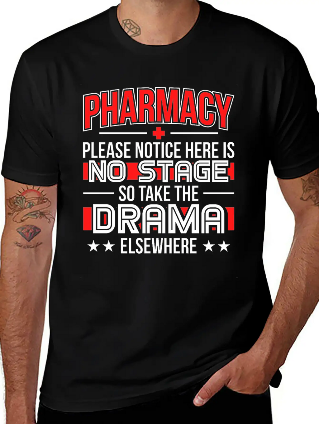 Please Notice There Is No Stage Pharmacy Technici Relaxed Everyday Tee – Lightweight And Durable Cotton