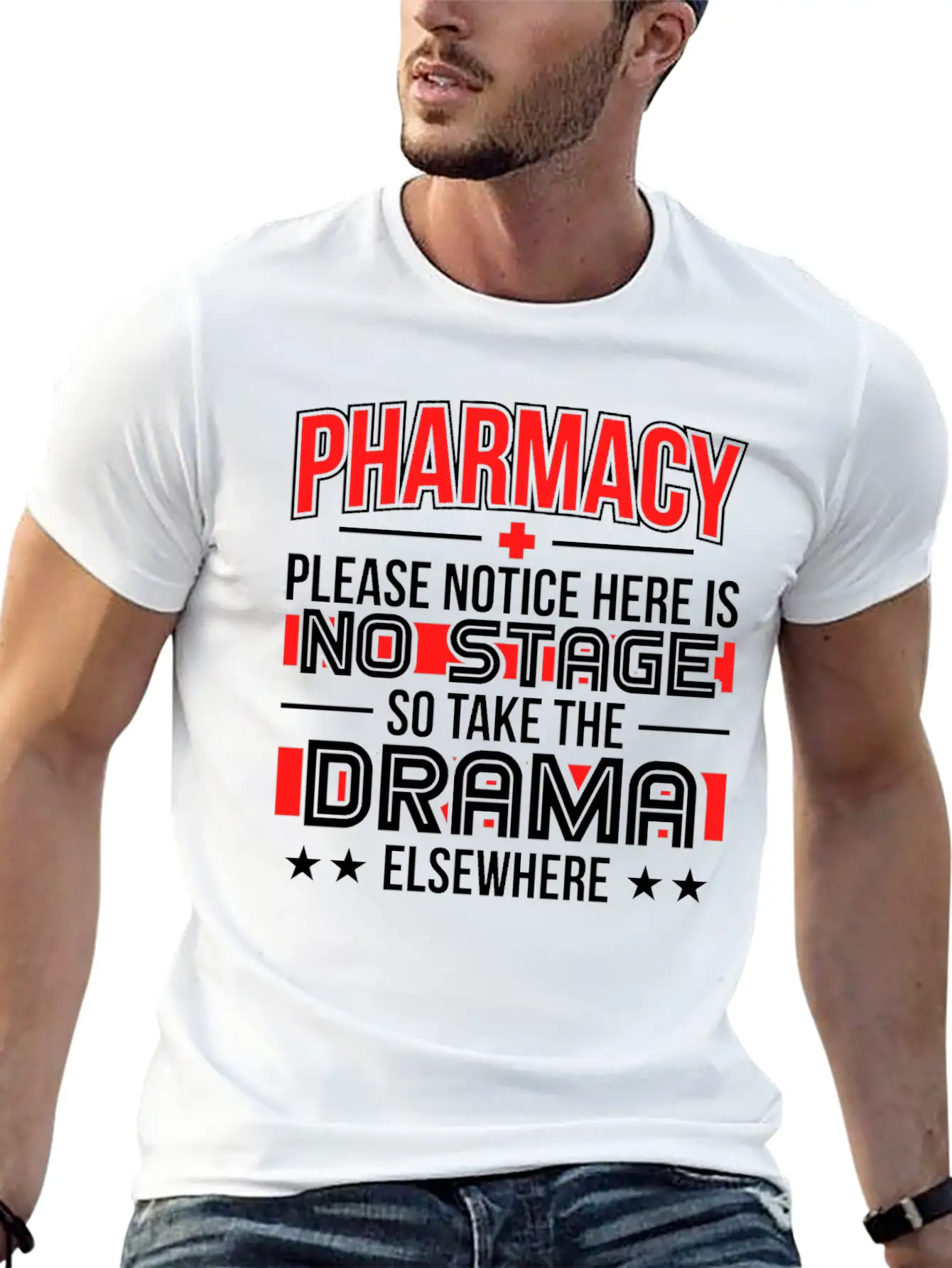 Please Notice There Is No Stage Pharmacy Technici Relaxed Everyday Tee – Lightweight And Durable Cotton