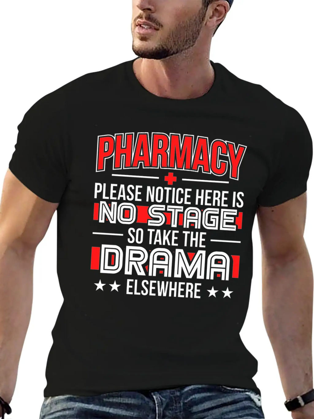 Please Notice There Is No Stage Pharmacy Technici Relaxed Everyday Tee – Lightweight And Durable Cotton