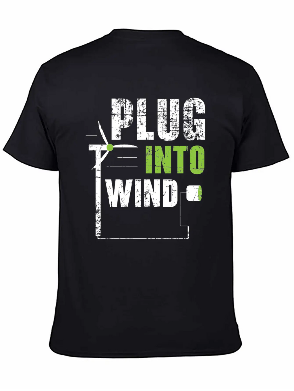 Plug Into Wind Renewable Energy Windtech Windmill Basic Graphic T-Shirt – Daily Comfort In Soft Cotton
