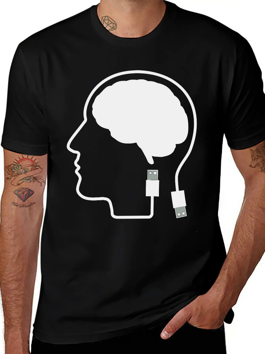 Plugged In Breathable Graphic T-Shirt – Perfect For Casual Days