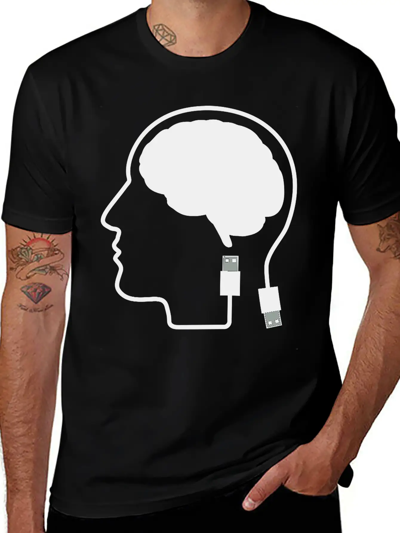 Plugged In Breathable Graphic T-Shirt – Perfect For Casual Days