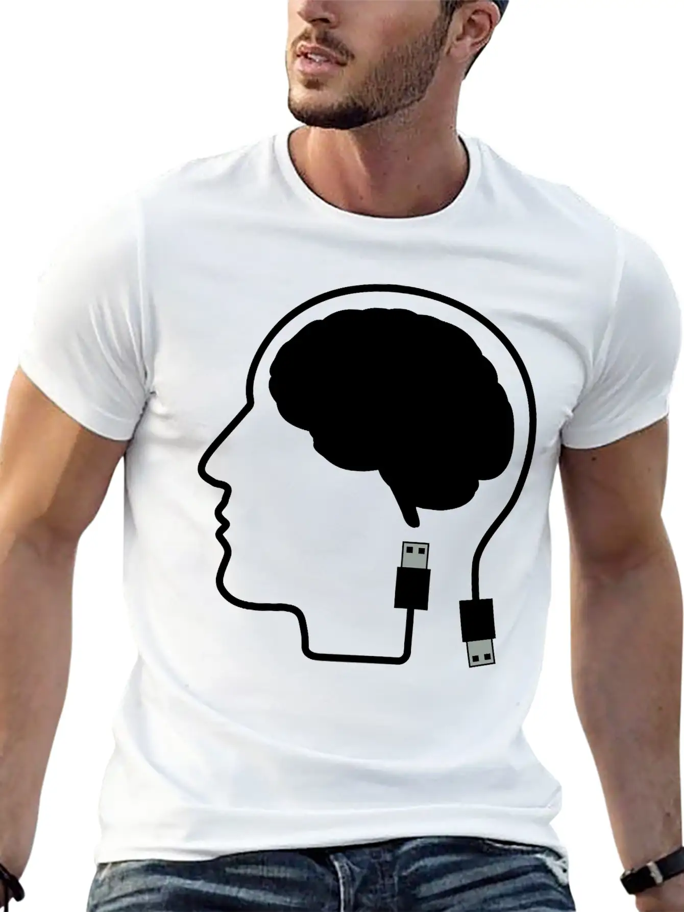 Plugged In Breathable Graphic T-Shirt – Perfect For Casual Days