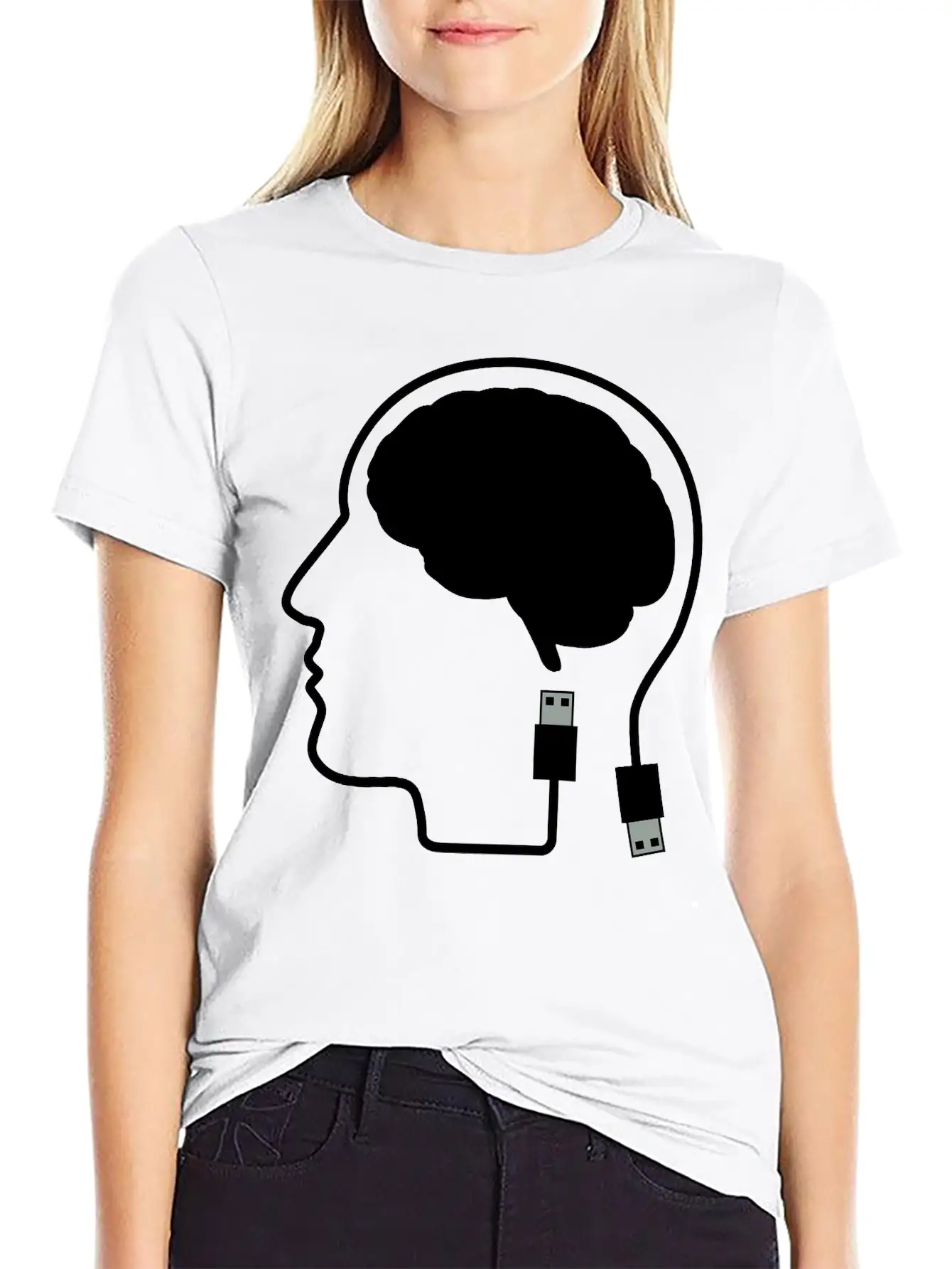 Plugged In Breathable Graphic T-Shirt – Perfect For Casual Days