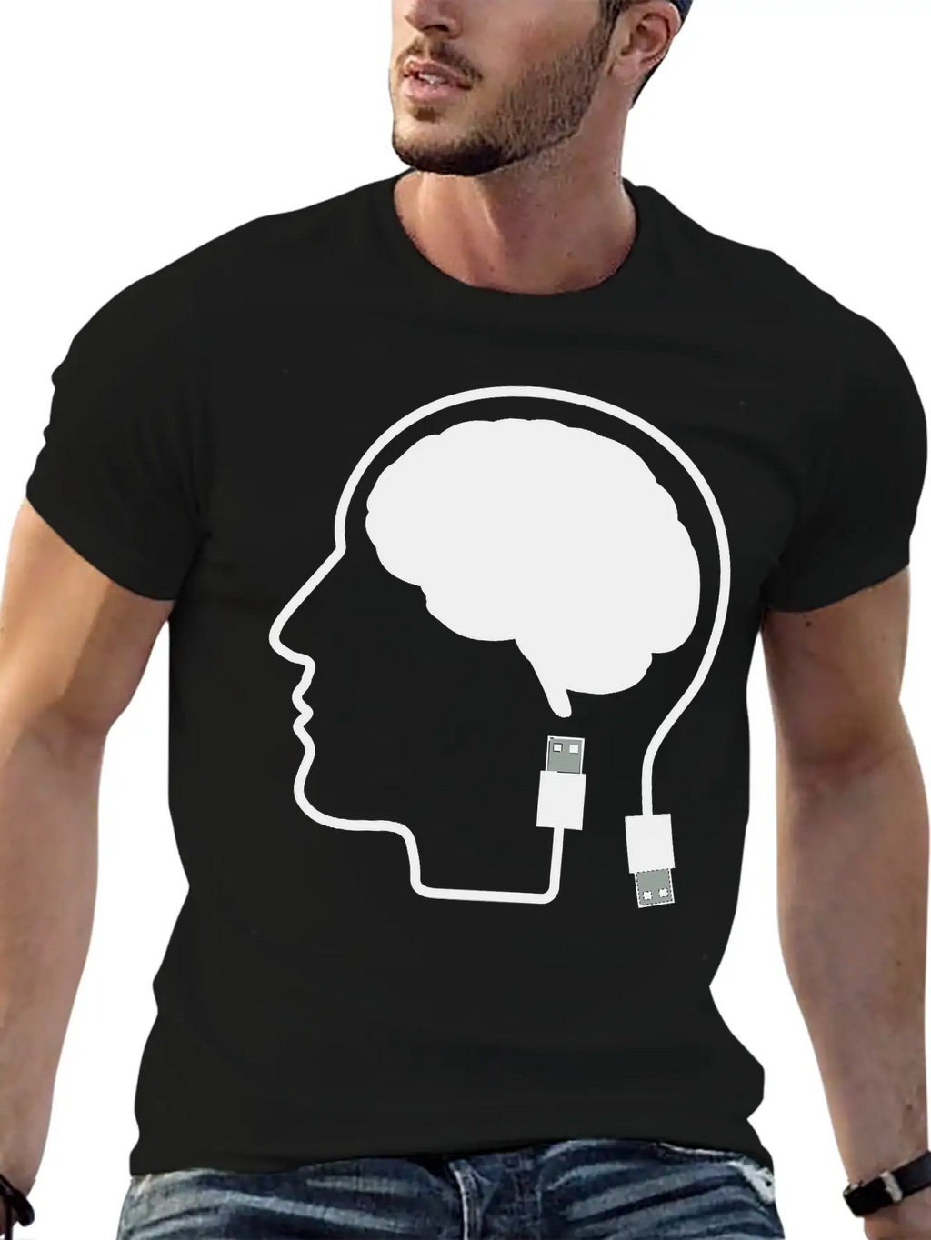 Plugged In Breathable Graphic T-Shirt – Perfect For Casual Days