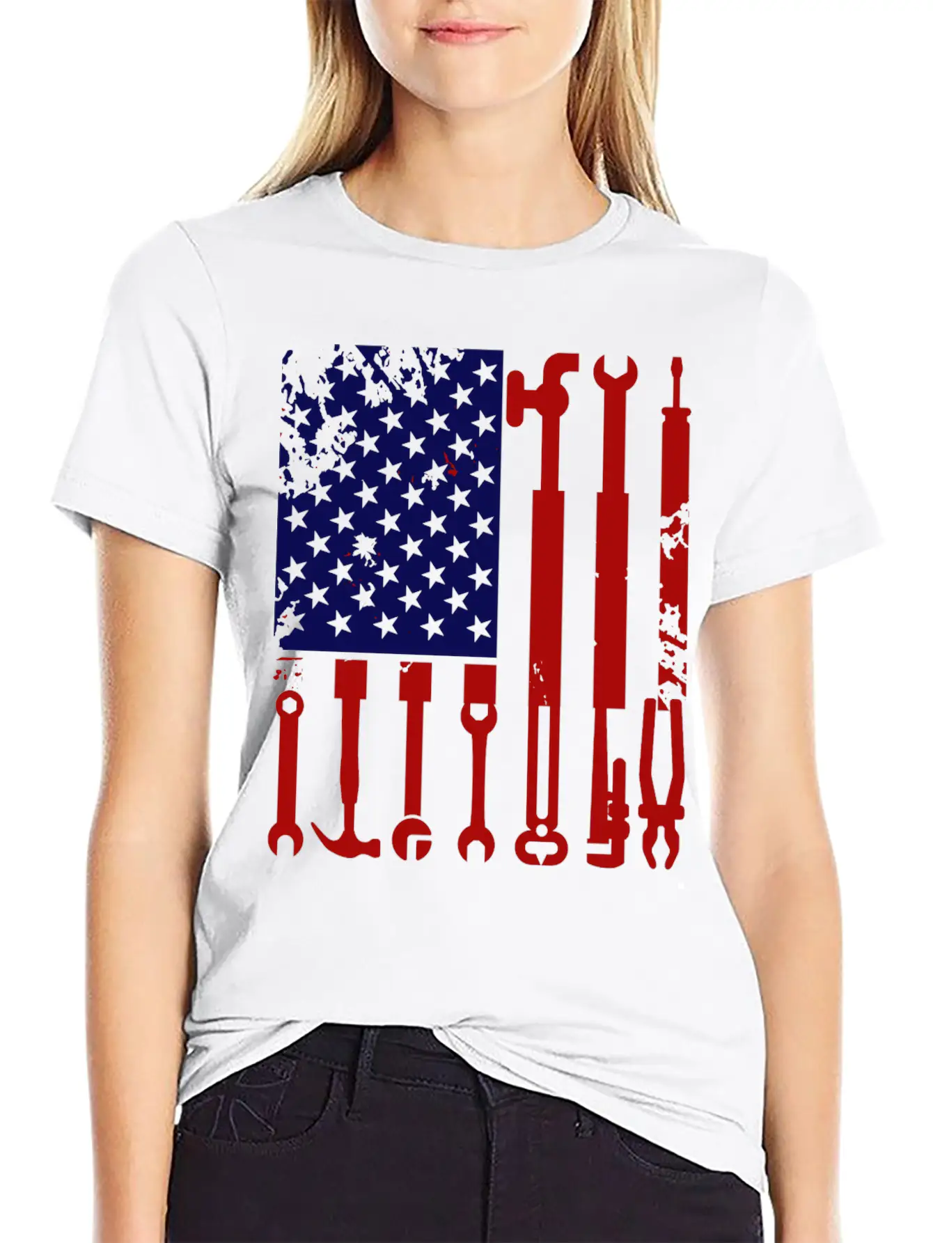 Plumbers Product American Flag Gift Ideas Unisex Casual T-Shirt – Clean Design For Daily Comfort