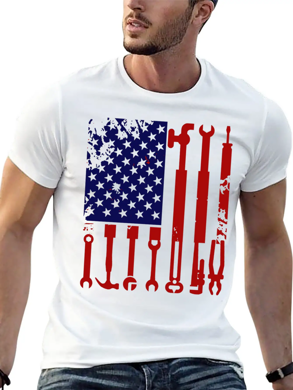 Plumbers Product American Flag Gift Ideas Unisex Casual T-Shirt – Clean Design For Daily Comfort