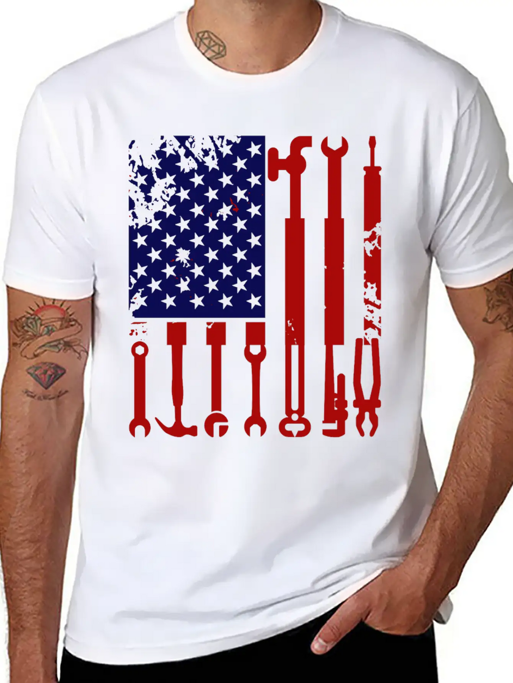 Plumbers Product American Flag Gift Ideas Unisex Casual T-Shirt – Clean Design For Daily Comfort