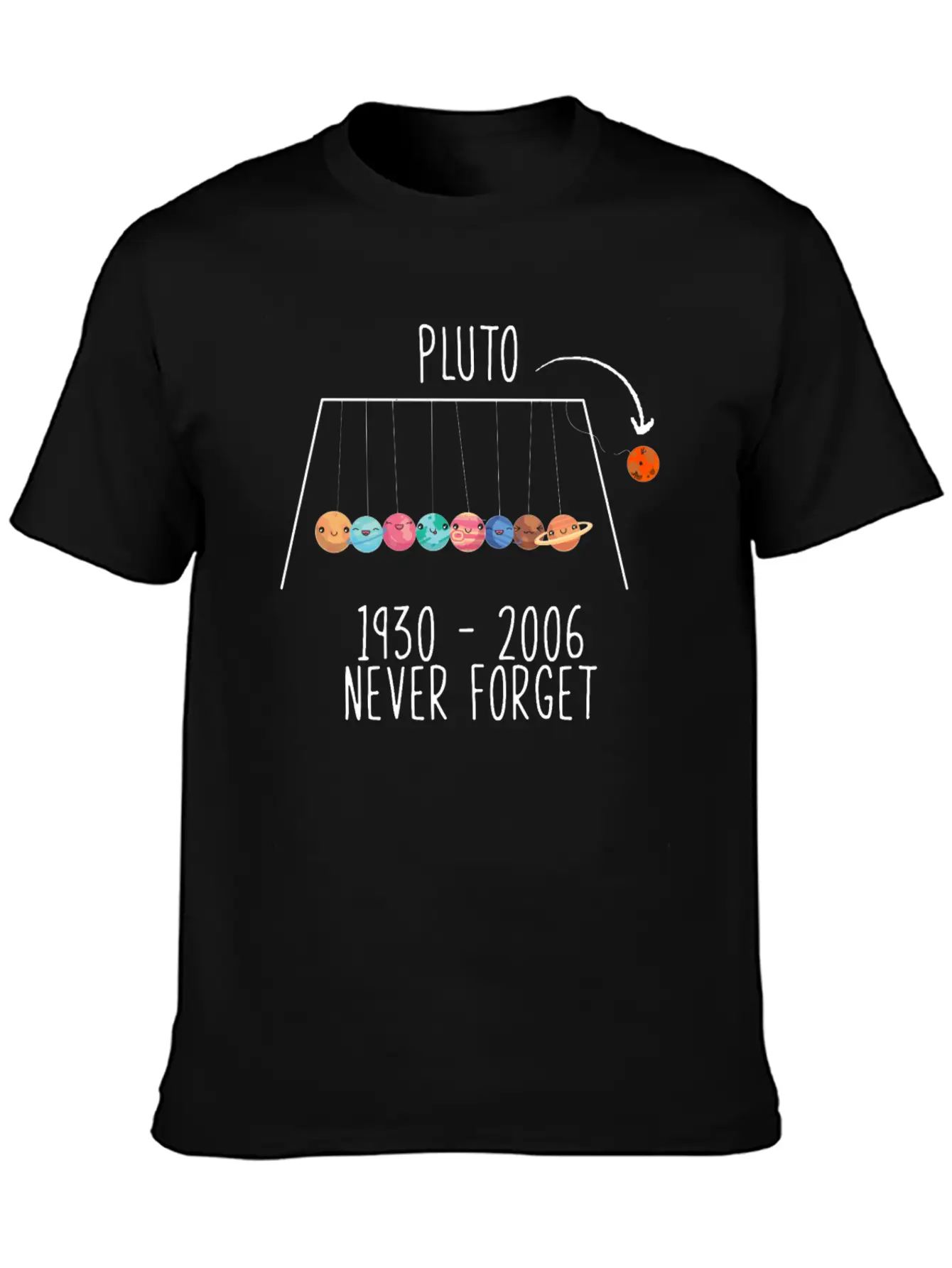 Pluto Planet Space Timeless Short Sleeve Tee – Comfy And Minimalist Design
