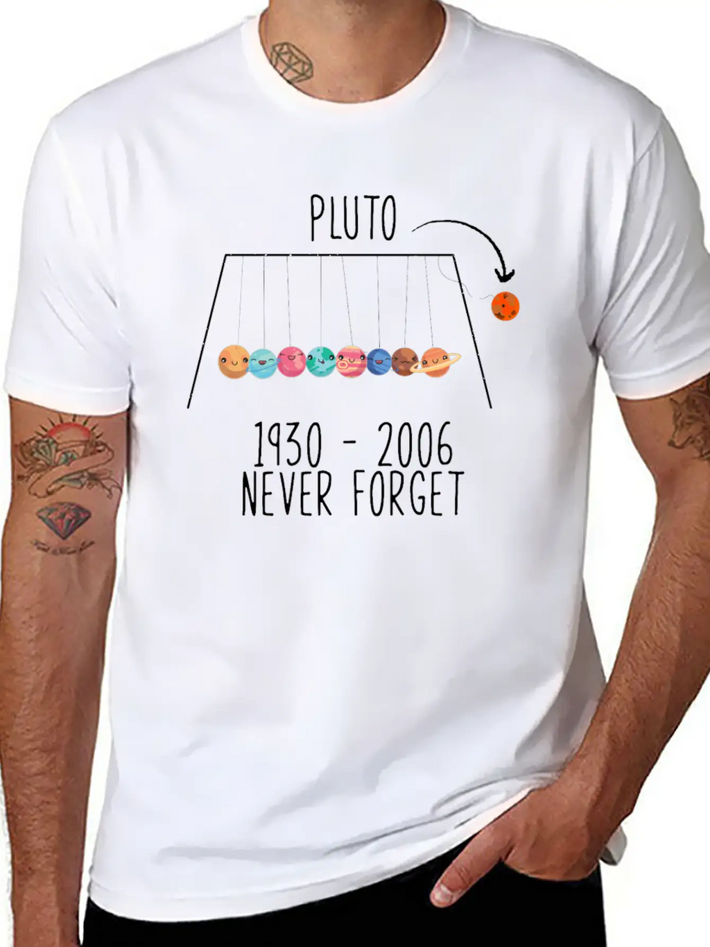 Pluto Planet Space Timeless Short Sleeve Tee – Comfy And Minimalist Design
