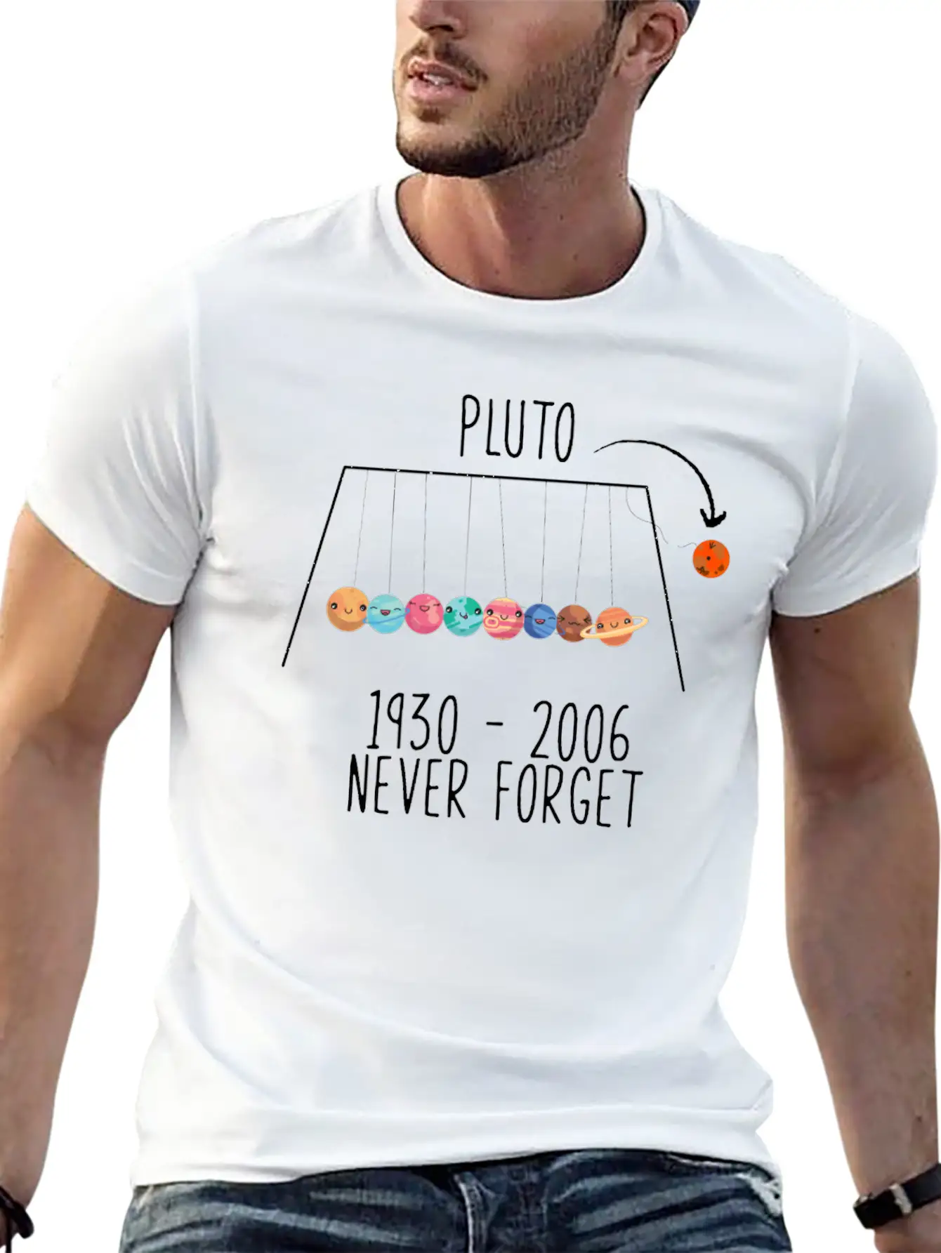 Pluto Planet Space Timeless Short Sleeve Tee – Comfy And Minimalist Design