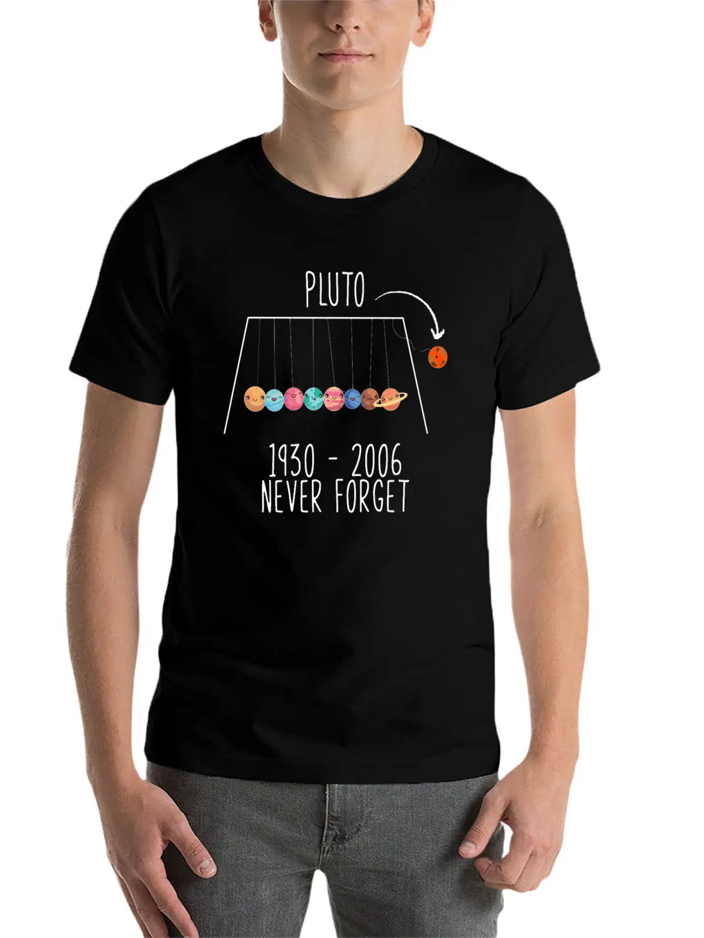 Pluto Planet Space Timeless Short Sleeve Tee – Comfy And Minimalist Design