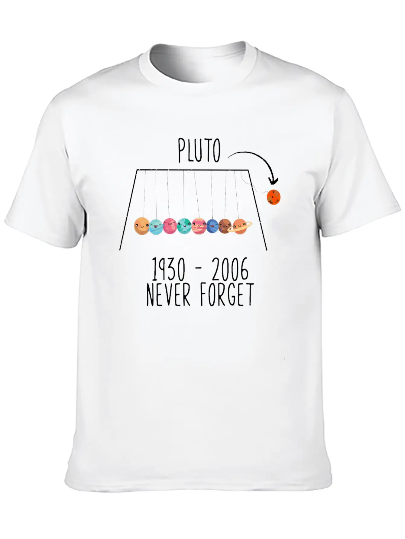 Pluto Planet Space Timeless Short Sleeve Tee – Comfy And Minimalist Design