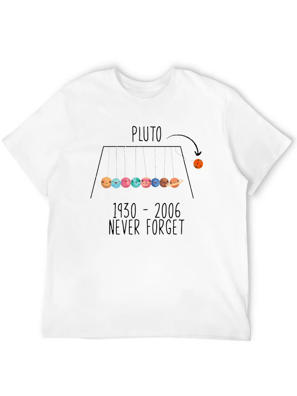 Pluto Planet Space Timeless Short Sleeve Tee – Comfy And Minimalist Design