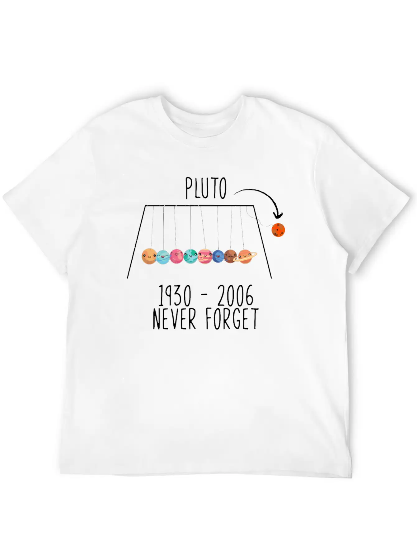 Pluto Planet Space Timeless Short Sleeve Tee – Comfy And Minimalist Design