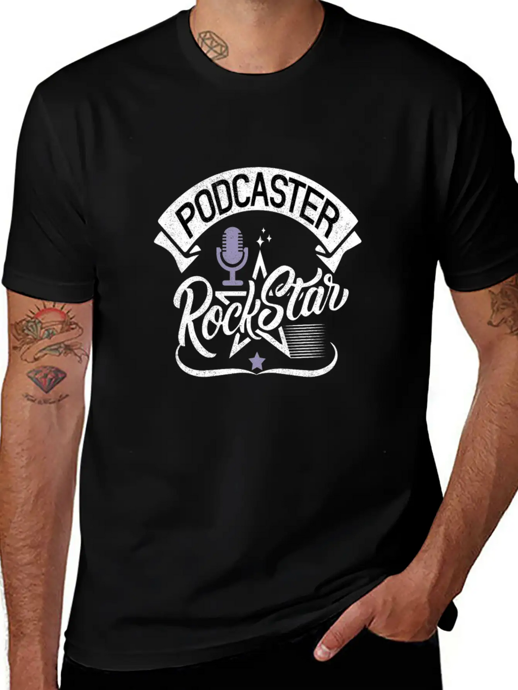 Podcaster Rock Star Unisex Casual T-Shirt – Clean Design For Daily Comfort
