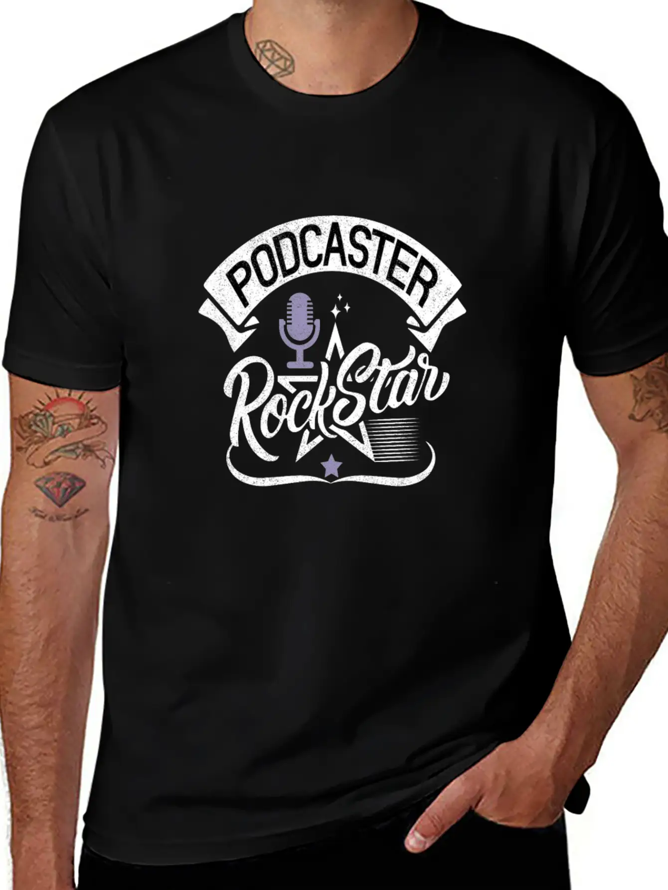 Podcaster Rock Star Unisex Casual T-Shirt – Clean Design For Daily Comfort