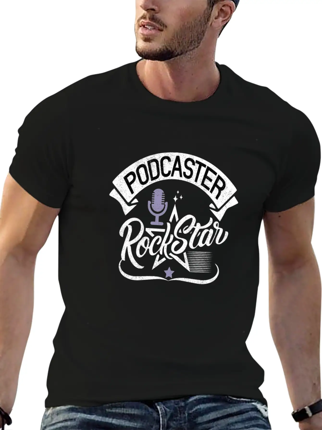 Podcaster Rock Star Unisex Casual T-Shirt – Clean Design For Daily Comfort
